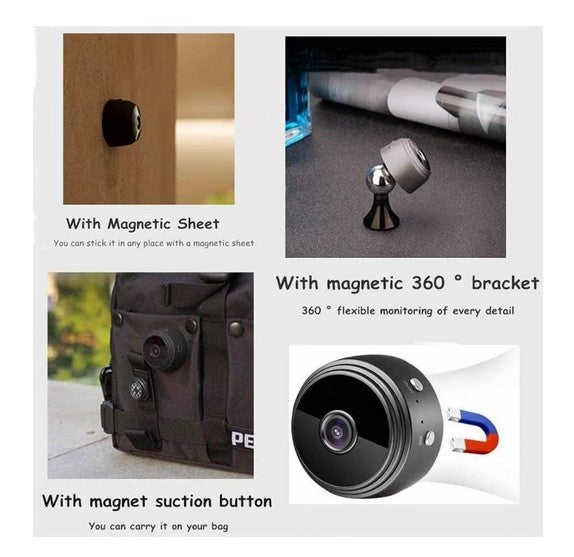 Mini Cámara Espía 1080P con Visión Nocturna – Seguridad Compacta y Discreta